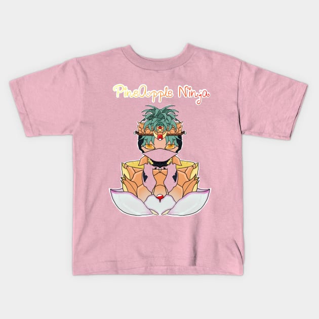 Pineapple Ninja Kids T-Shirt by Kay beany